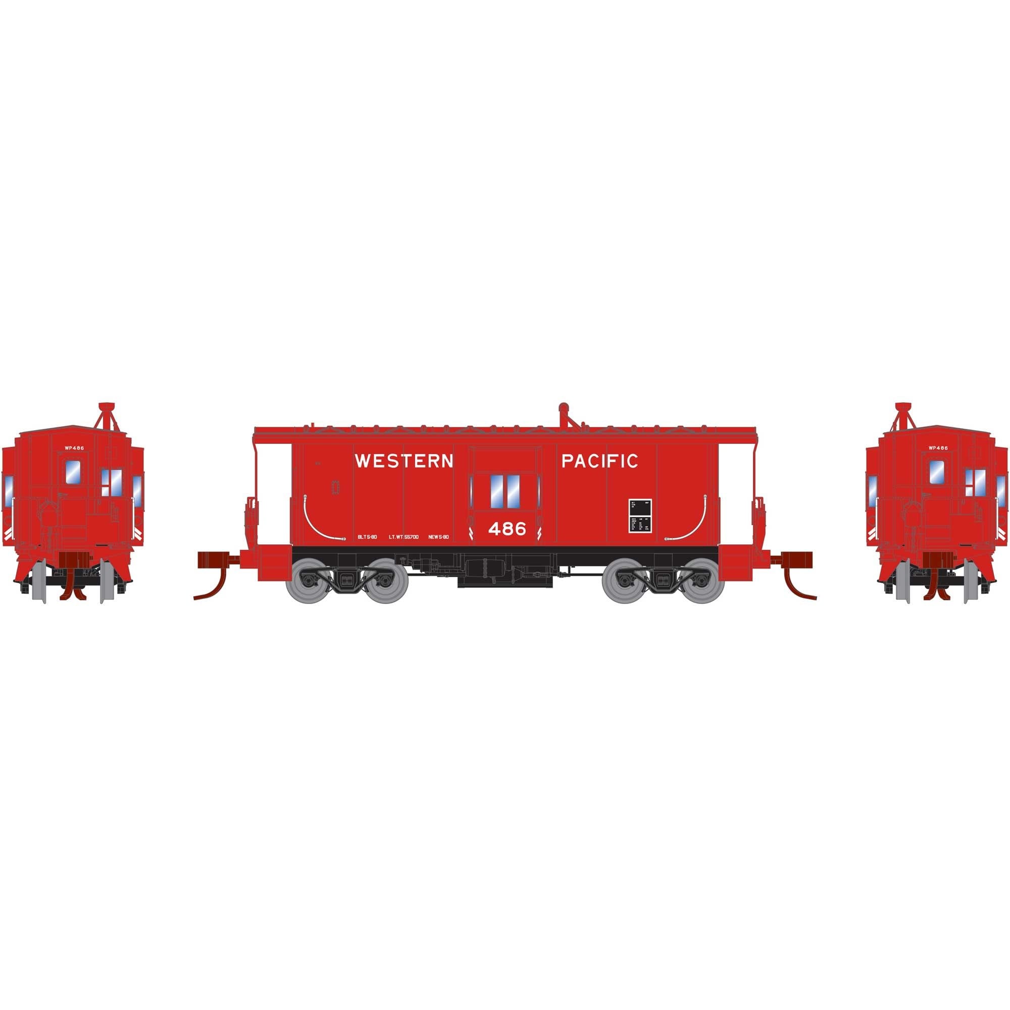 26712 N Bay Window Caboose, WP 486