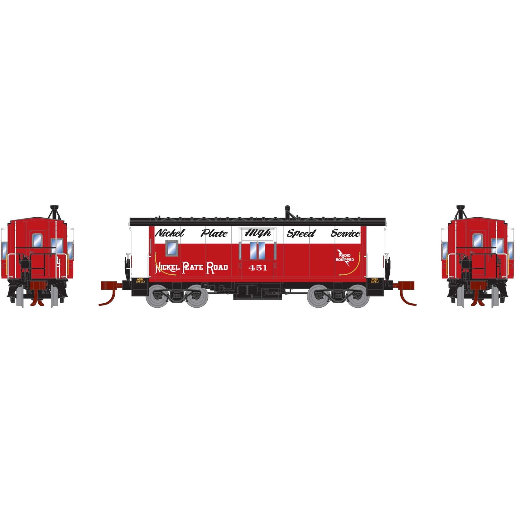 Athearn 26721 N Bay Window Caboose, NKP 451