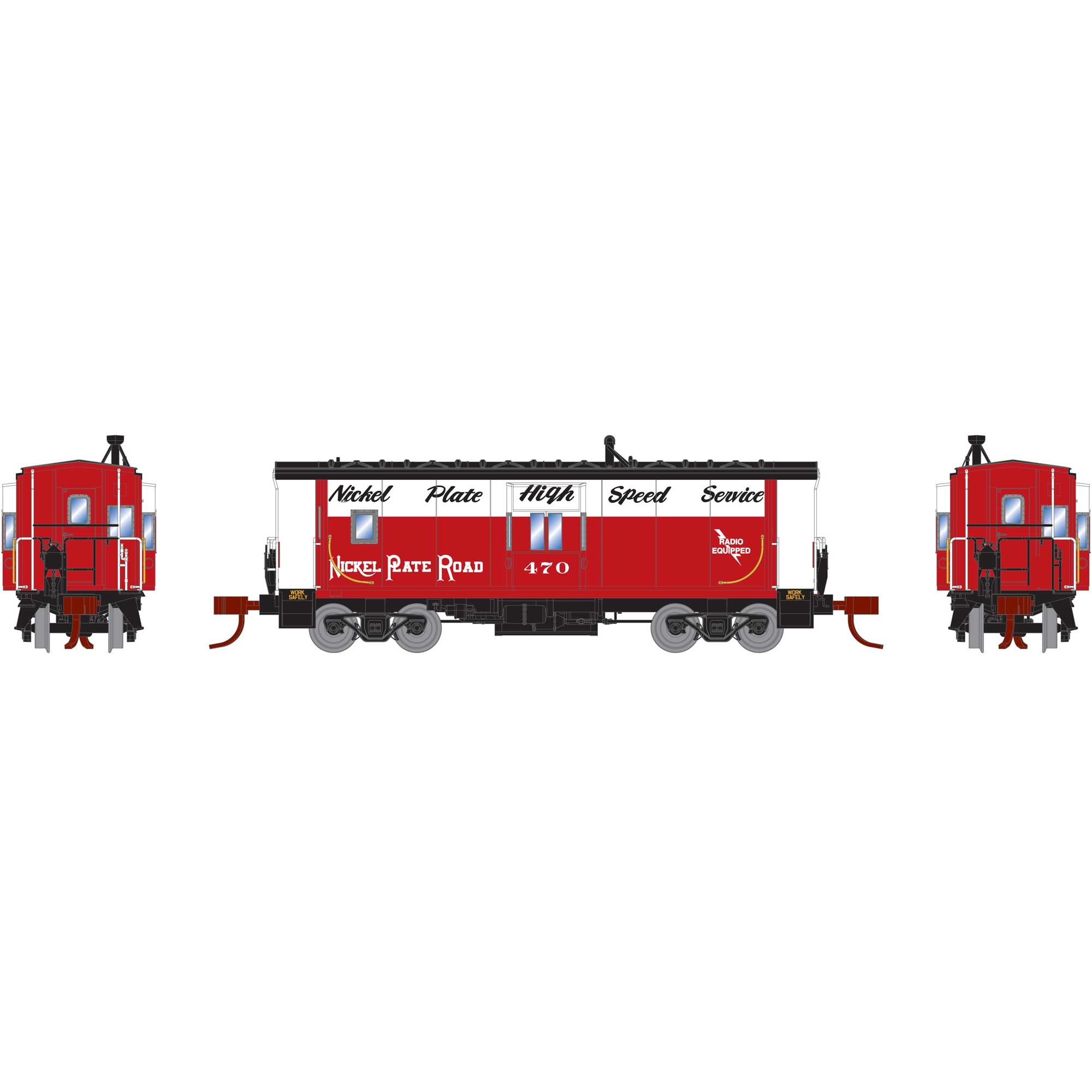 26722 N Bay Window Caboose, NKP 470