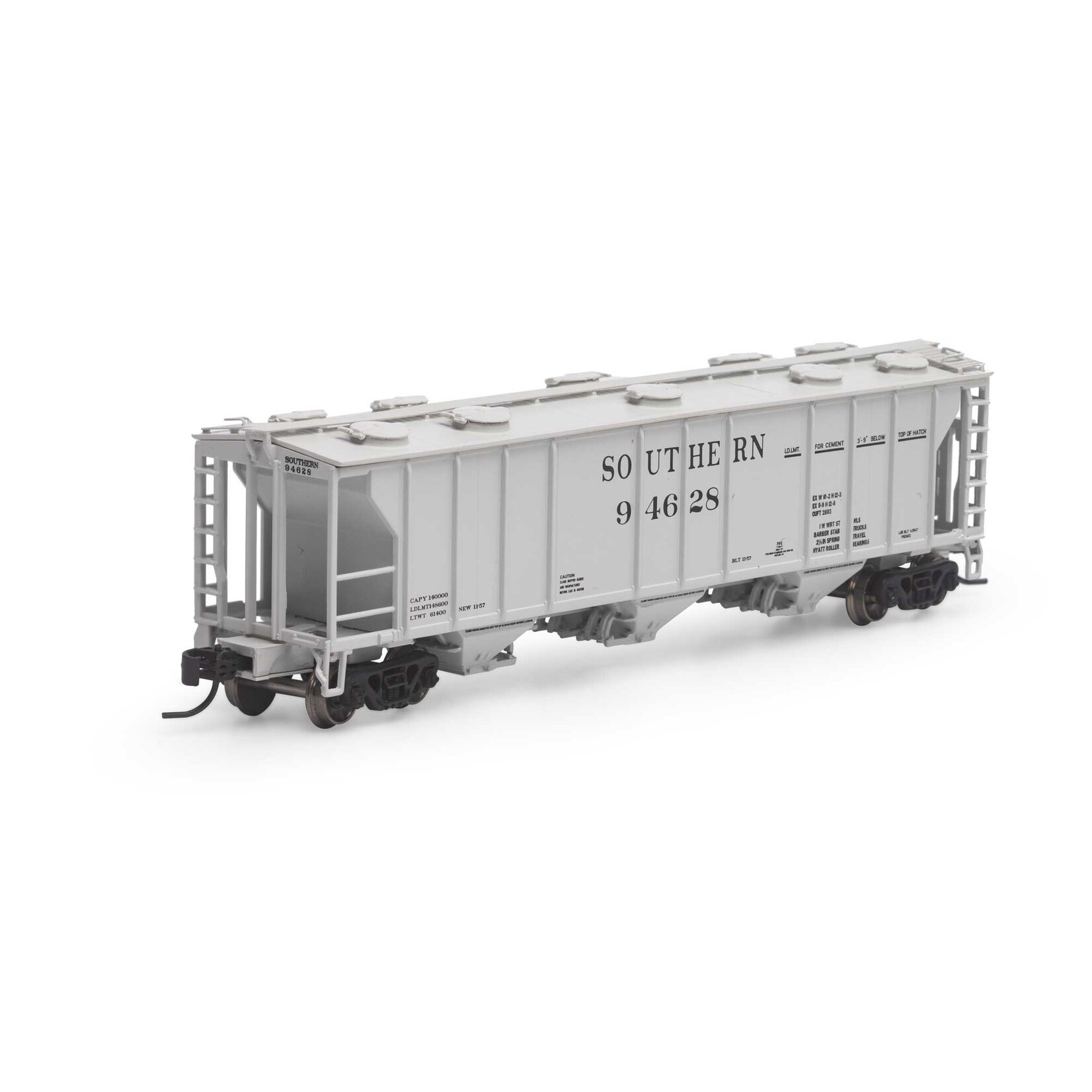 Athearn 28343 N PS-2 2893 3-Bay Covered Hopper, SOUTHERN 94628