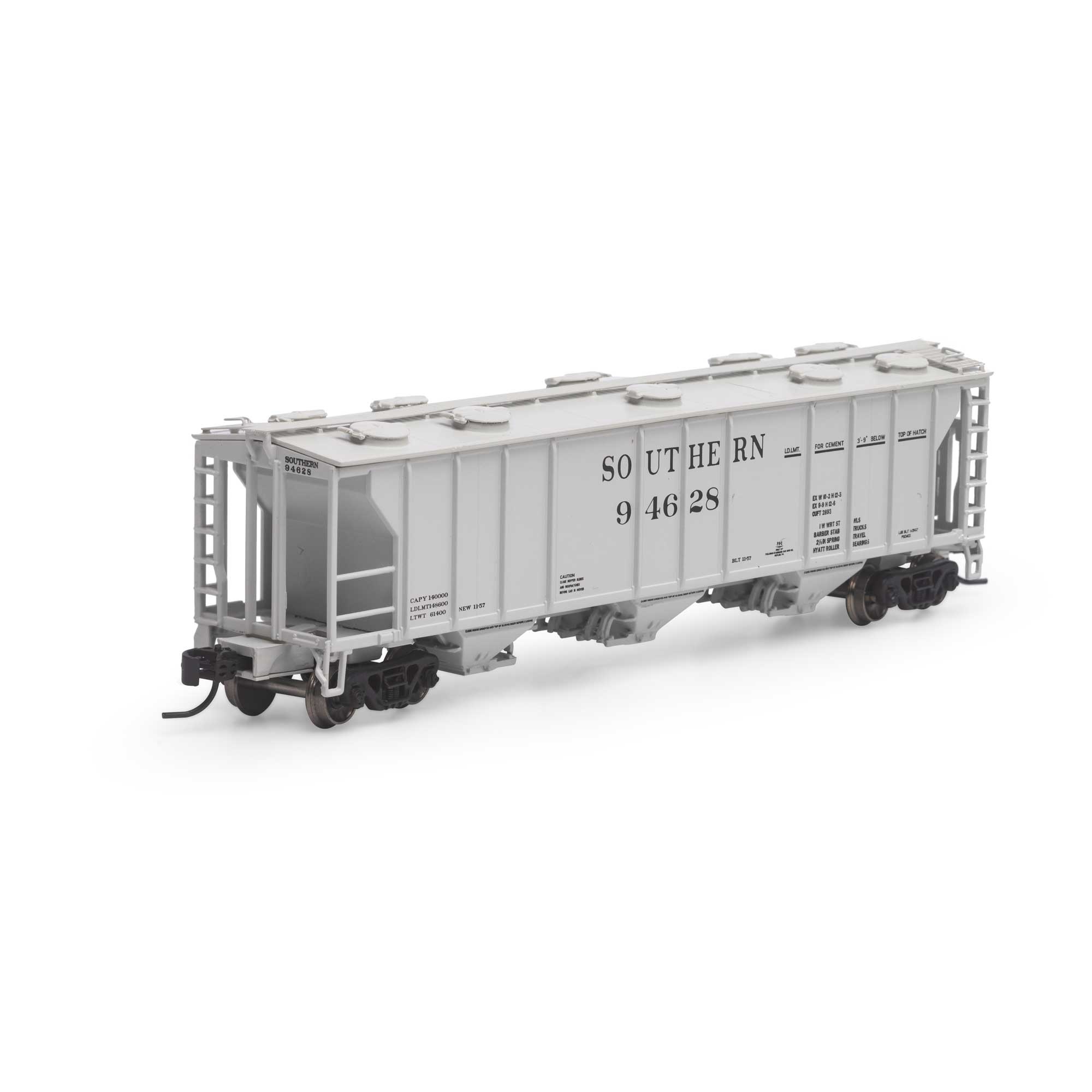 28343 N PS-2 2893 3-Bay Covered Hopper, SOUTHERN 94628
