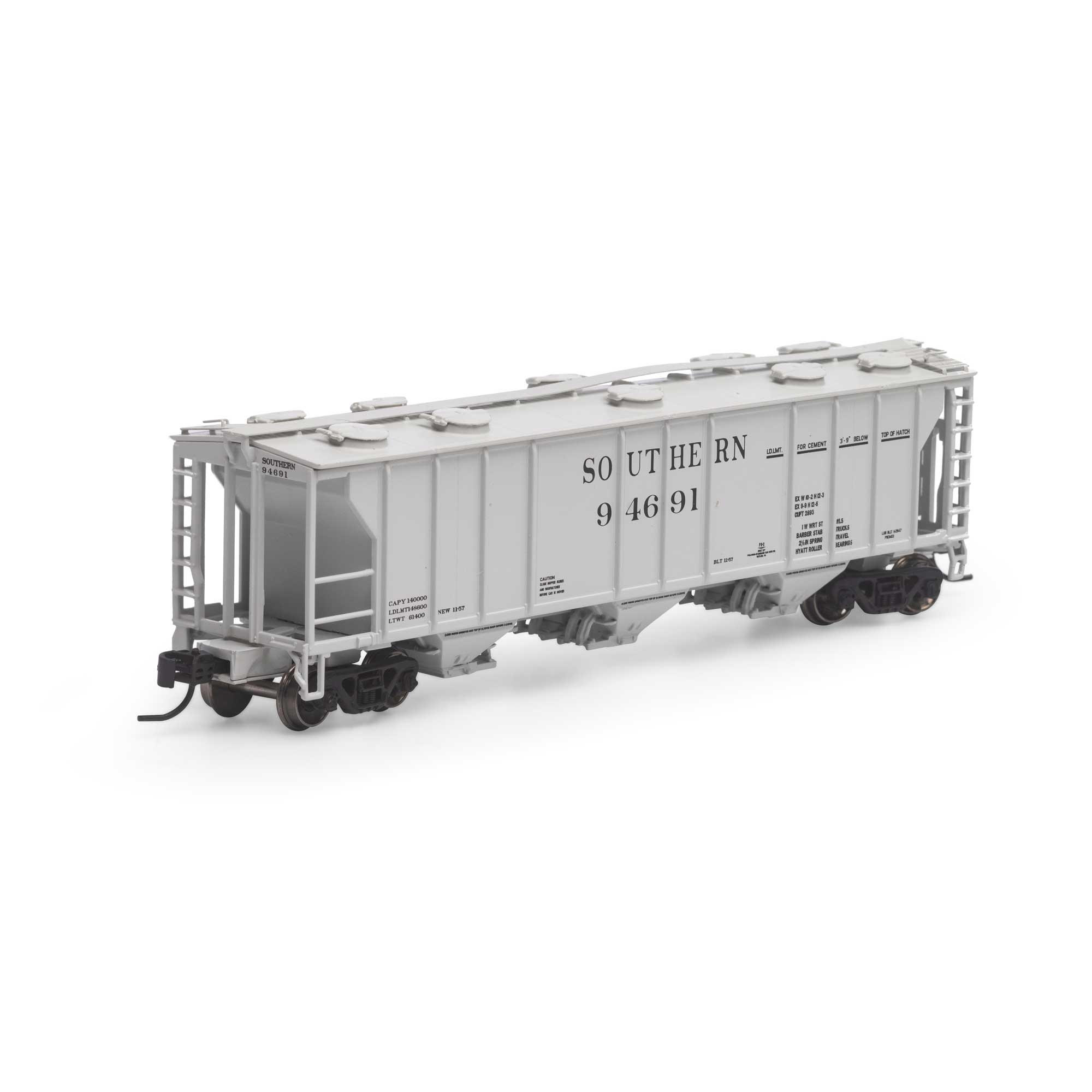 28345 N PS-2 2893 3-Bay Covered Hopper, SOUTHERN 94691