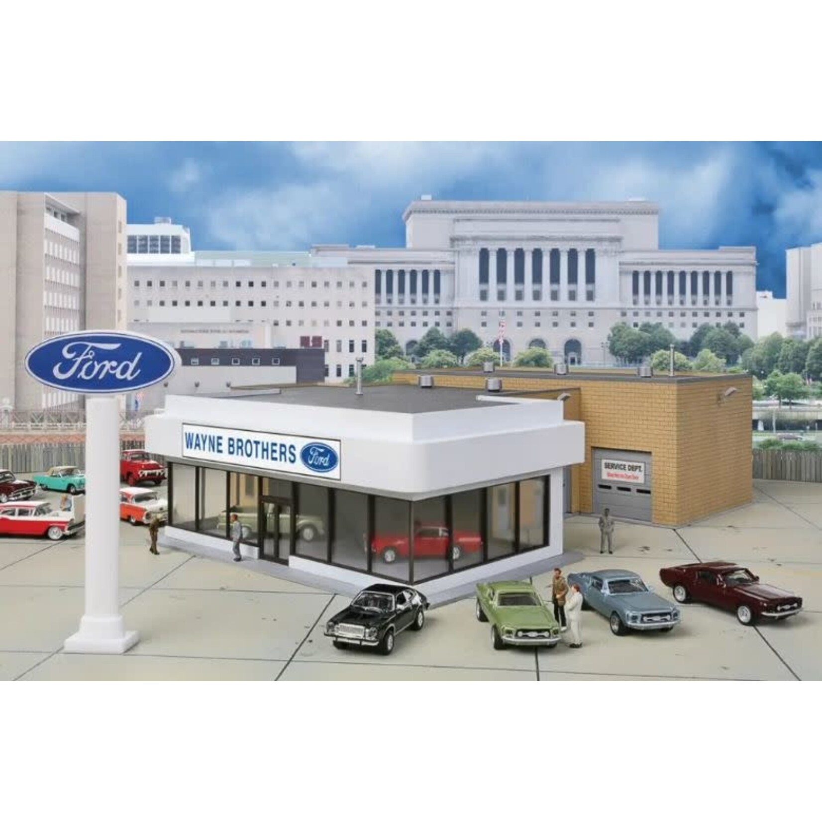 Walthers 9333483 Wayne Brothers Ford Dealership Kit