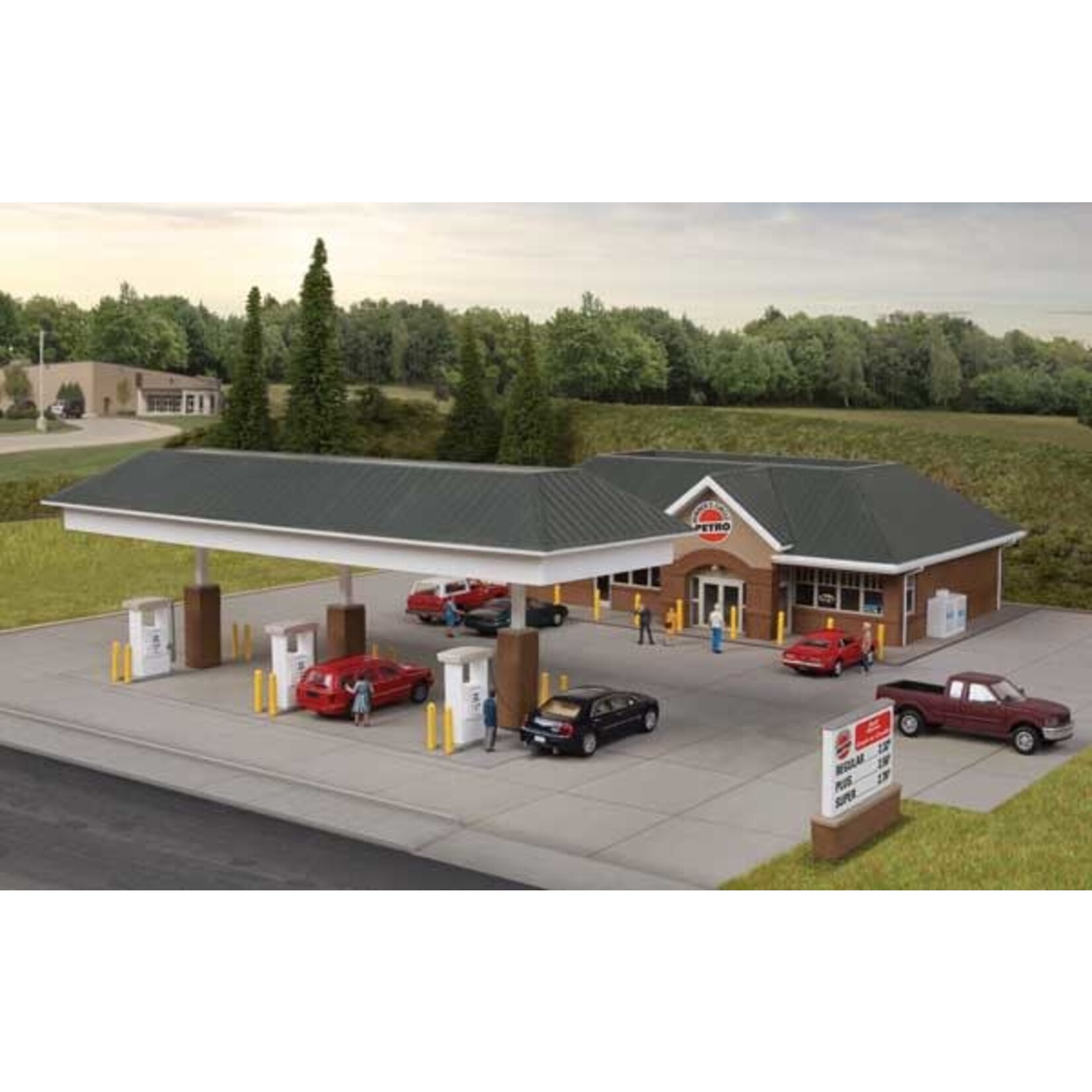 Walthers 9333537 HO Modern Gas Station Kit