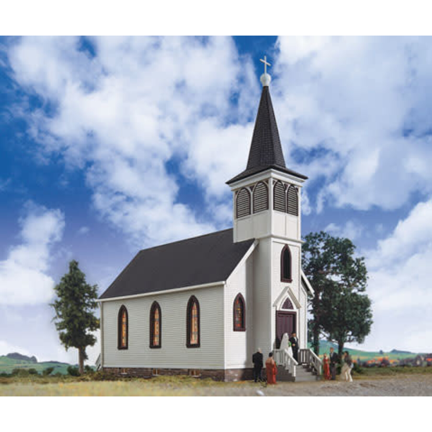 Walthers 9333655 HO Cottage Grove Church Kit - 7 x 3-1/2 x 8" 17.8 x 8