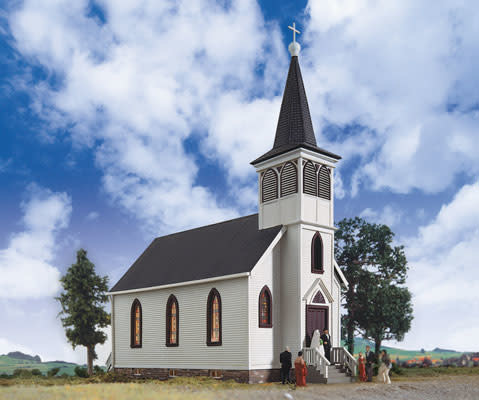 9333655 HO Cottage Grove Church Kit - 7 x 3-1/2 x 8" 17.8 x 8