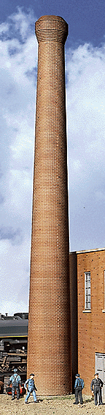 9333728 HO One-Piece Brick Smokestack - pkg(2) Assembled