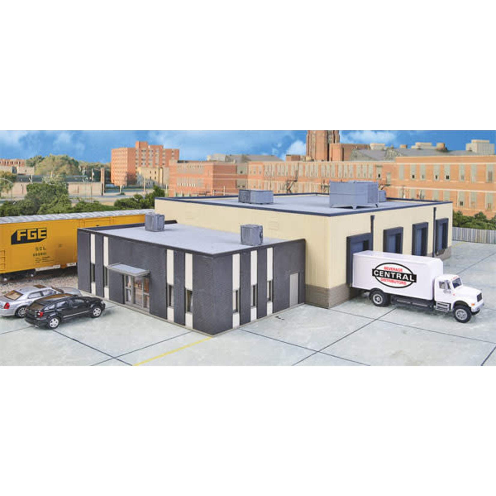 Walthers 9334042 HO Central Beverage Distributors with Office Annex