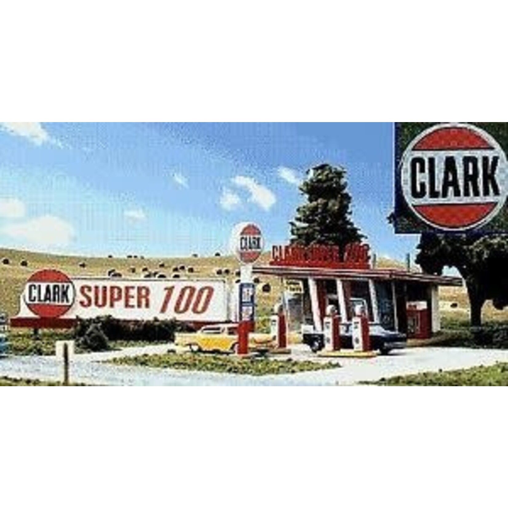 Blair Line 187 HO Clark Oil Gas Station Kit