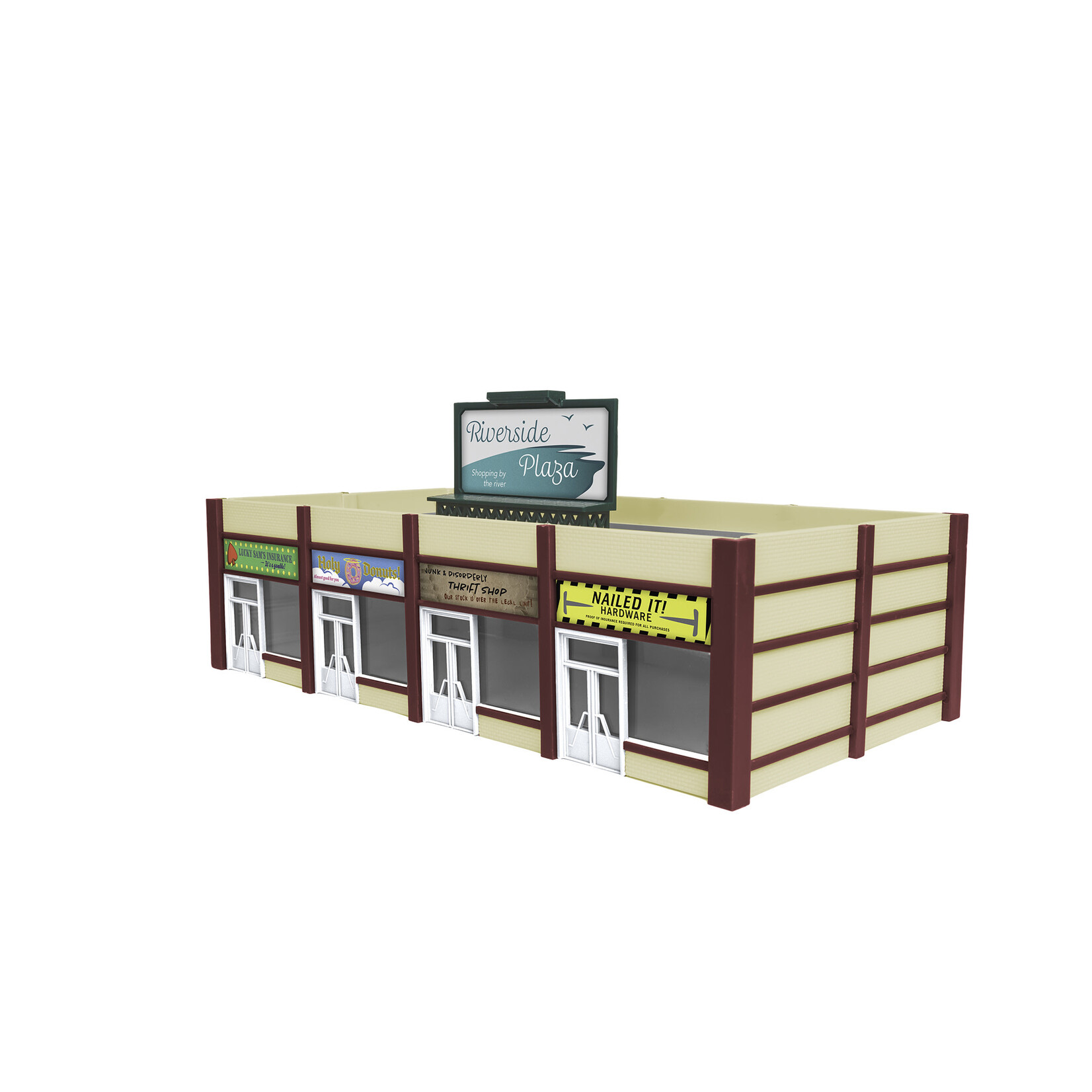 Lionel 1956180 HO Suburban Strip Mall - Assembled