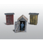 Woodland Scenics 214 HO Outhouses & Man