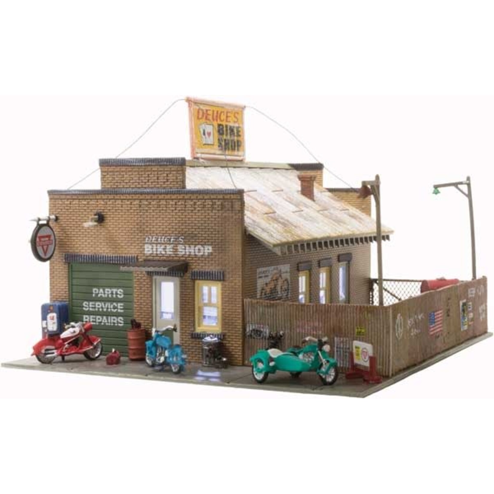Woodland Scenics 5045 HO Deuce's Cycle Shop - Assembled