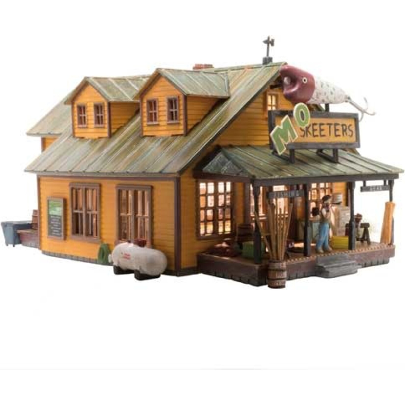 Woodland Scenics 5047 HO Mo Skeeters Bait and Tackle - Assembled