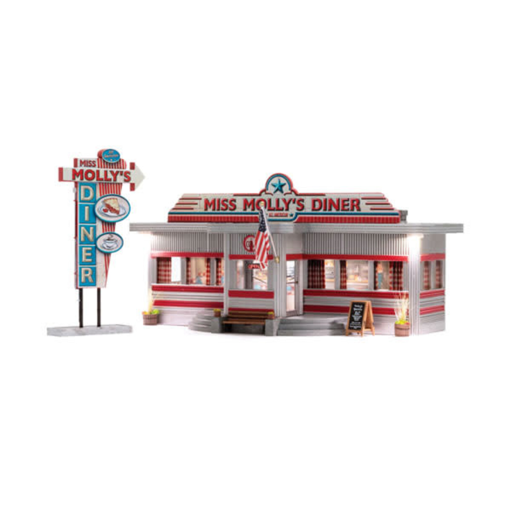Woodland Scenics 5066 HO Miss Molly's Diner - Assembled Restaurant