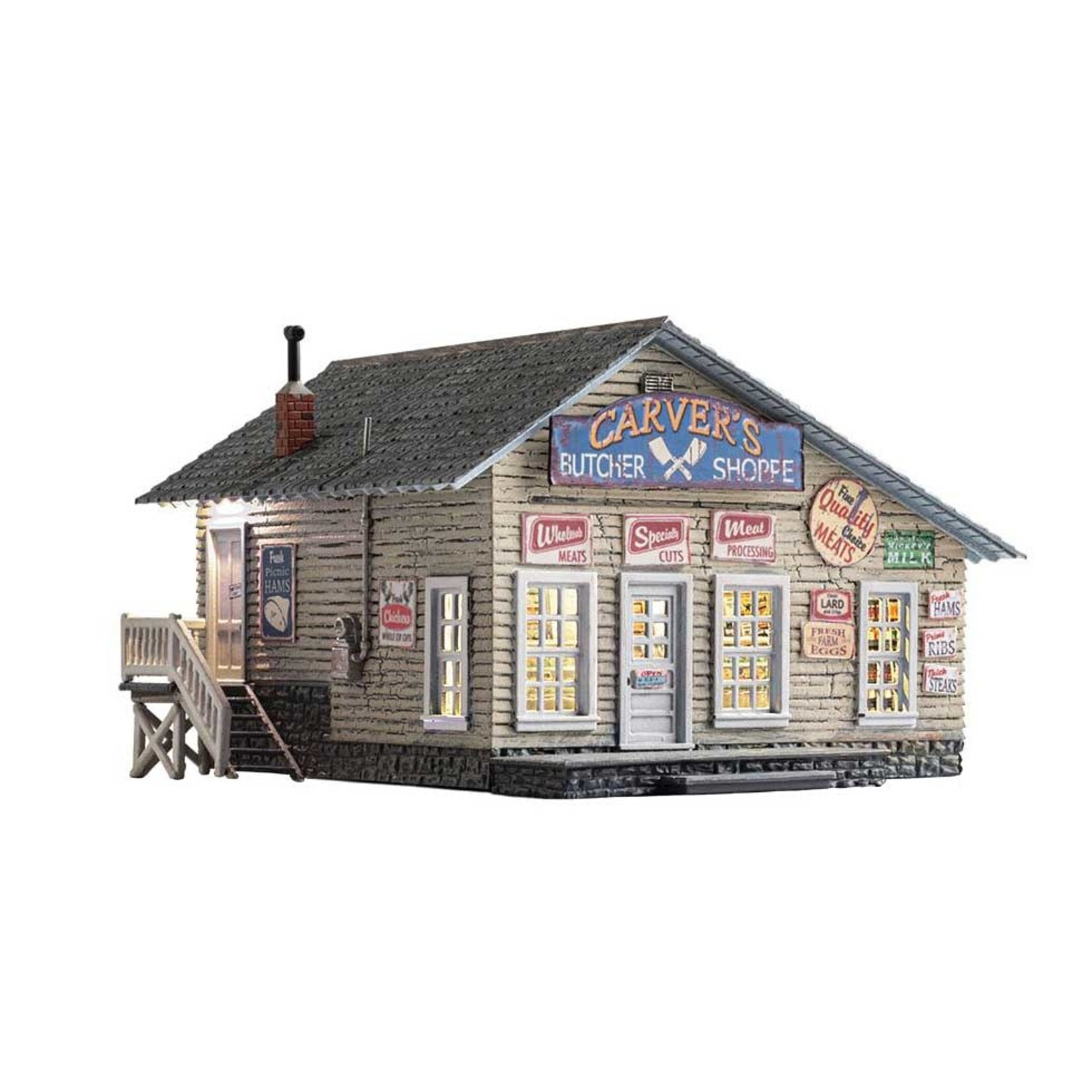Woodland Scenics 5068 HO Carver's Butcher Shoppe - Assembled