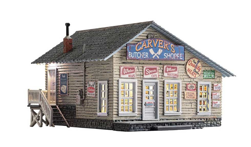 5068 HO Carver's Butcher Shoppe - Assembled