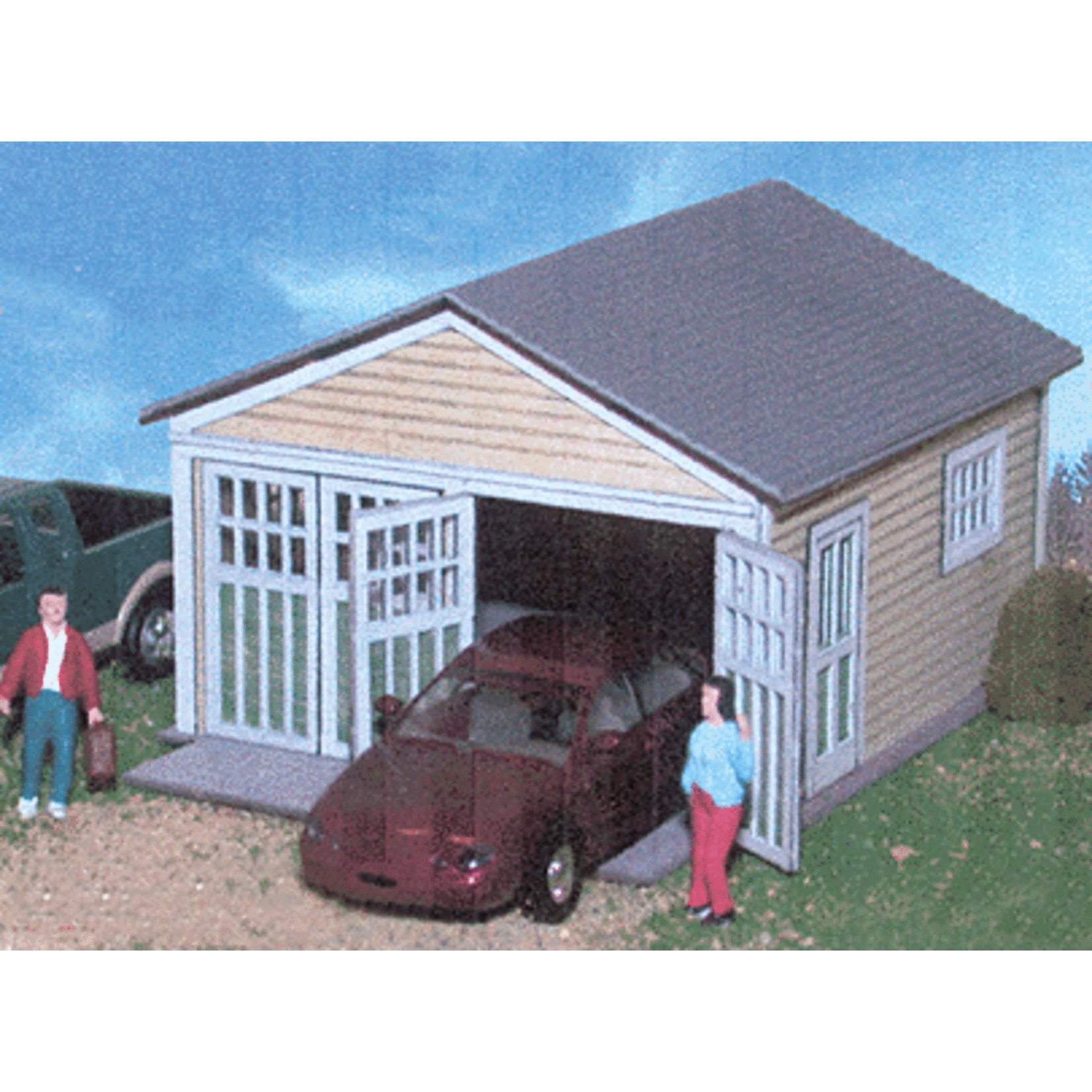 Atlas 740 HO Kate's Colonial 2-Car Garage Kit