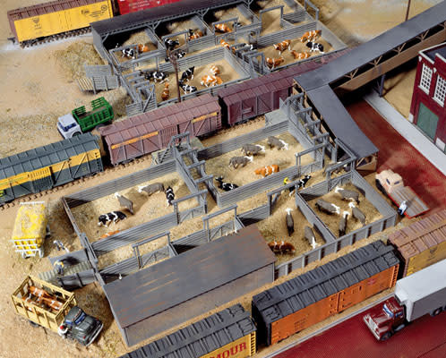 9333047 HO Stock Yards - 2 Pens -- Kit - 9 x 7" 22.9 x 17.8cm