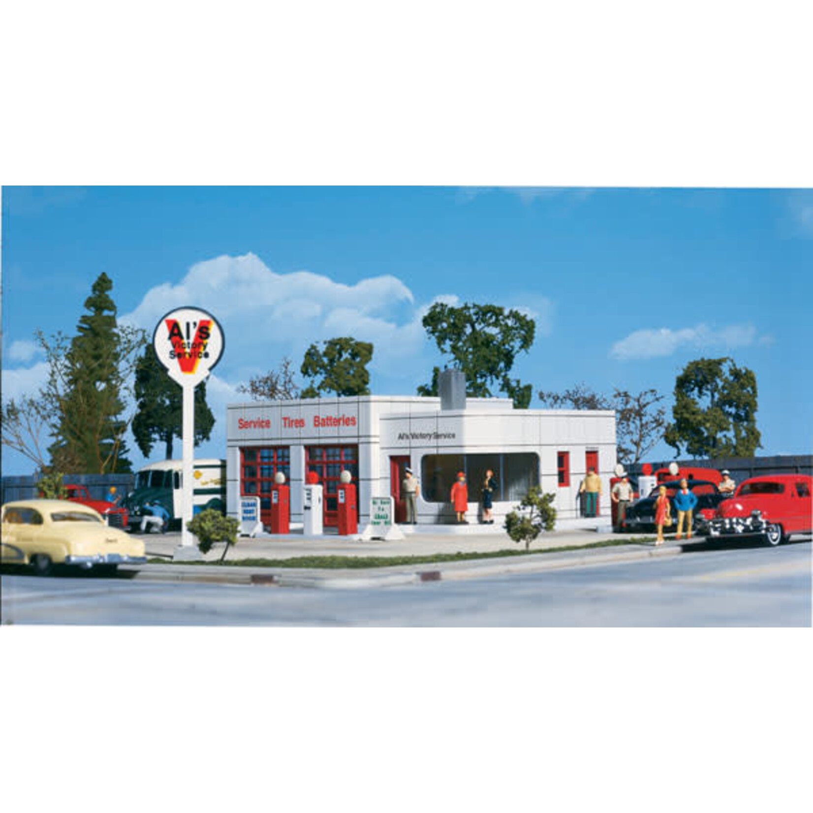 Walthers 9333072 HO Al's Victory Service Gas Station Kit