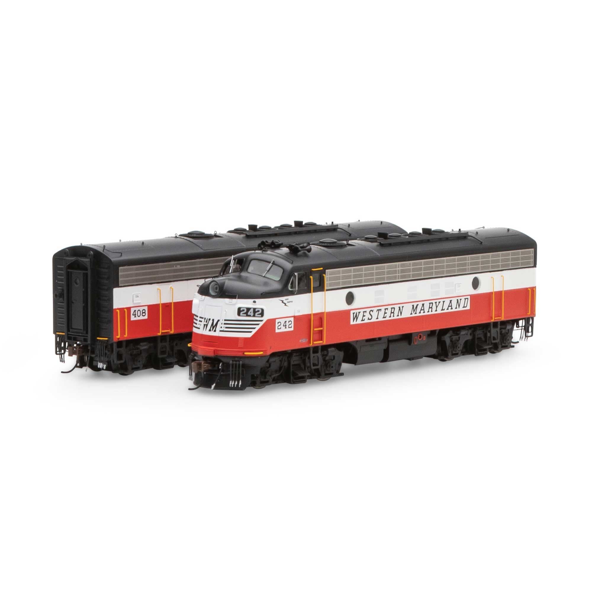 19354 HO F7 A/B, Western Maryland #242 #408