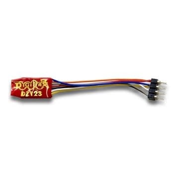 DZ123PS 1 Amp Economy Mobile Decoder, 2 Functions, DCC Medium Plug on Short Harness