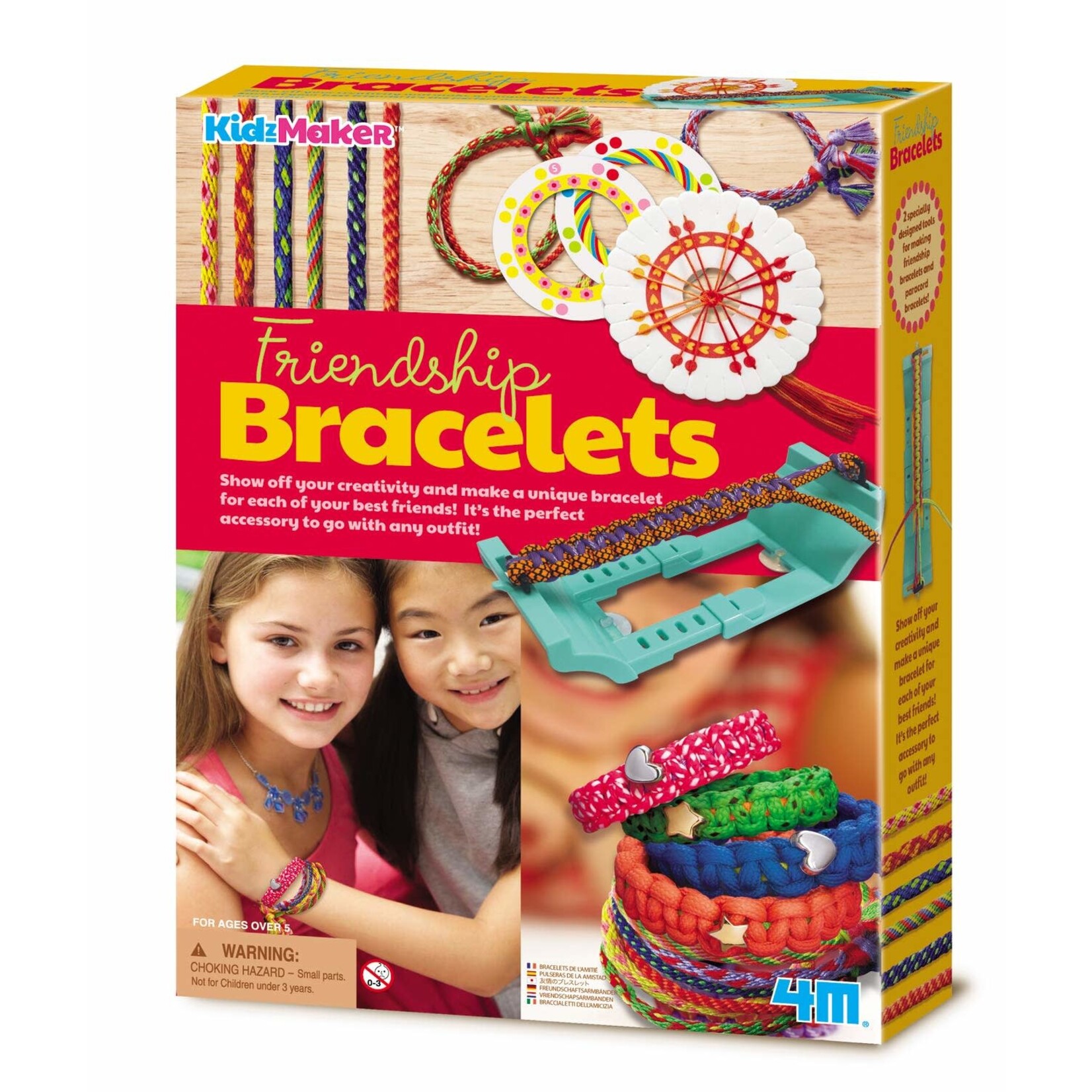 Toysmith 3827 4M Friendship Bracelet Kit-Kidzmaker DIY for Kids