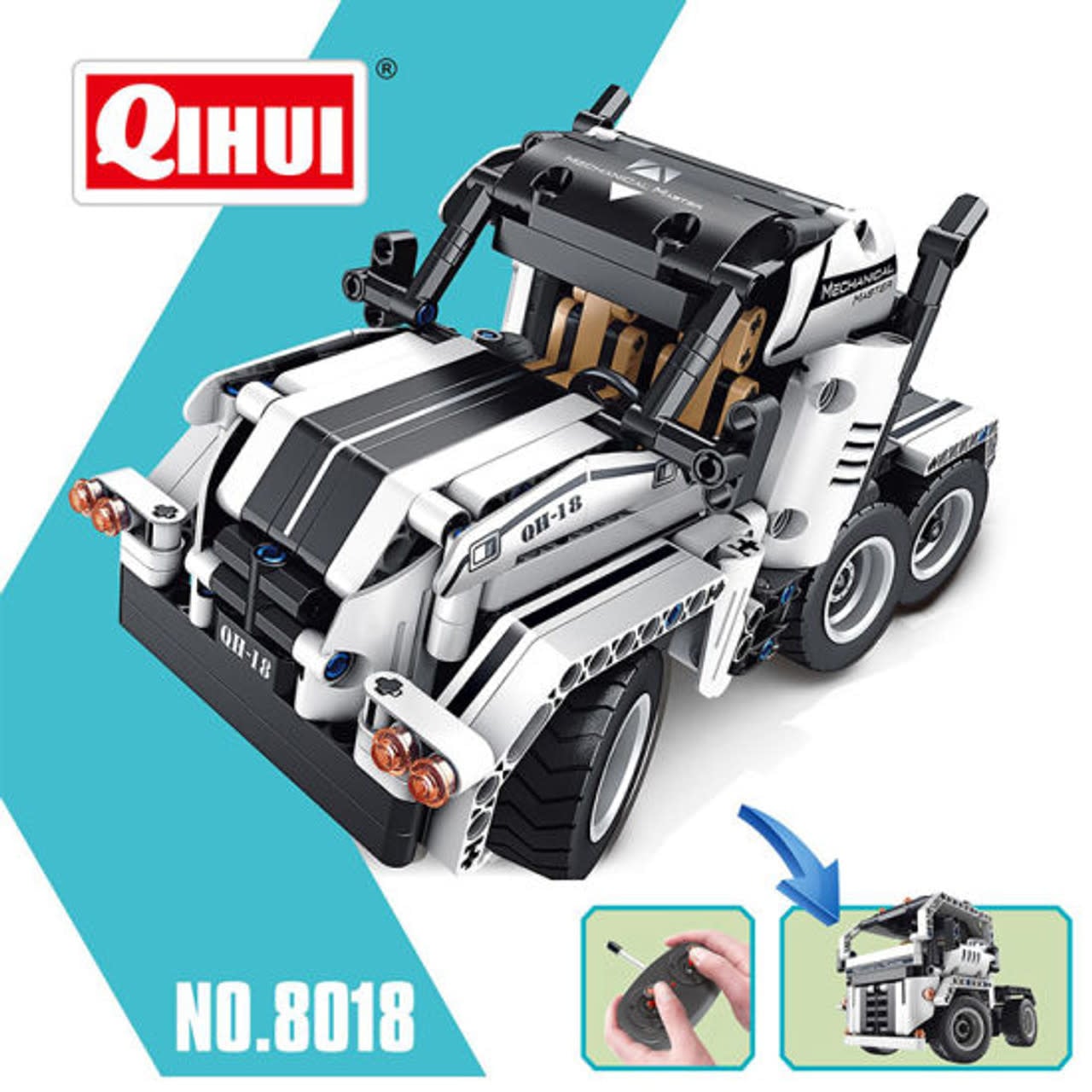 8018 Tech Bricks RC Truck 2in1