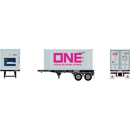 28891 HO RTR 20' Chassis w Reefer Container ONE