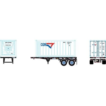 28892 HO RTR 20' Chassis w Reefer Container CGM
