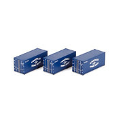 28825 HO RTR 20' Smooth Side Containers, Compass (3)