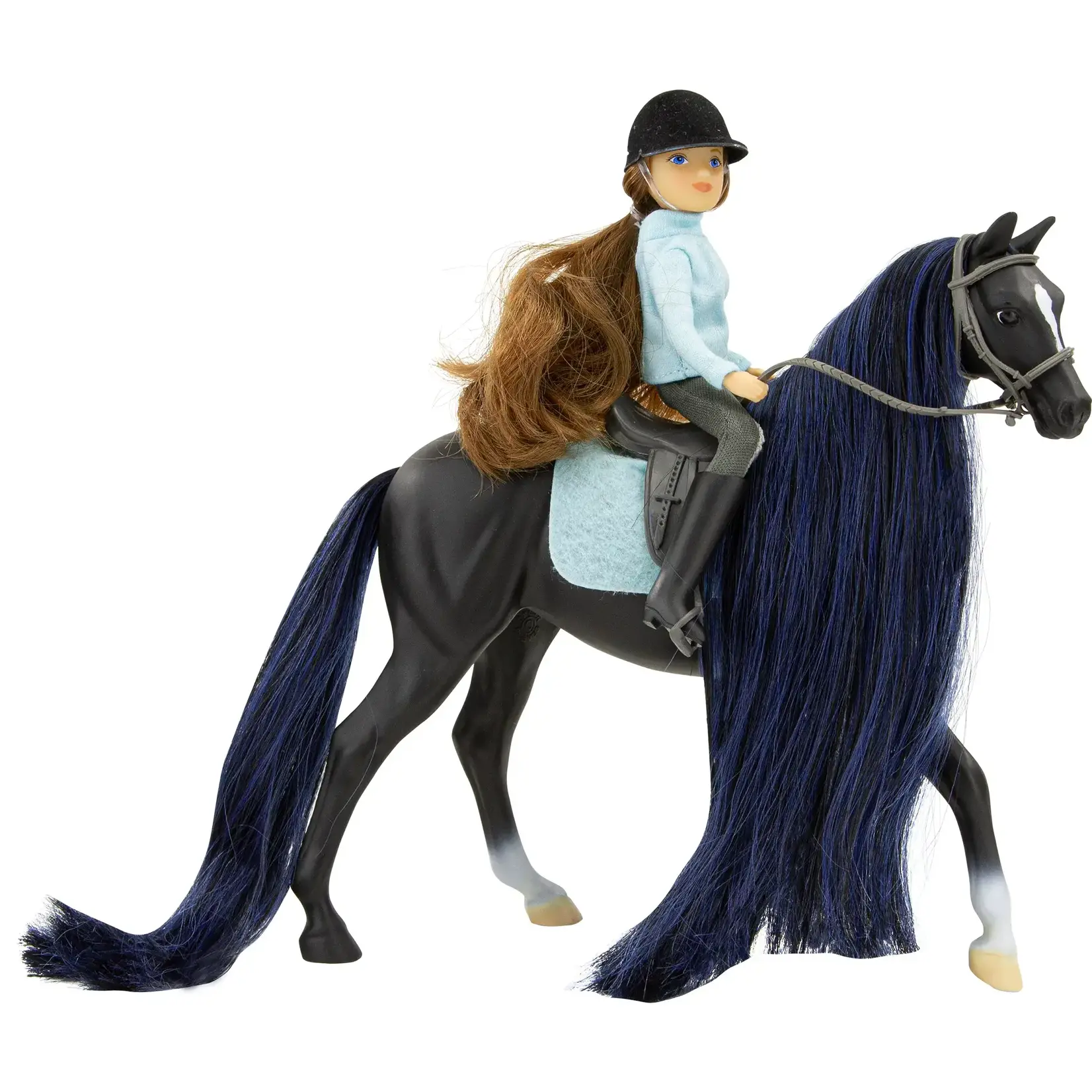 Breyer 61145 Thoroughbred Jet & English Rider Charlotte 1:12