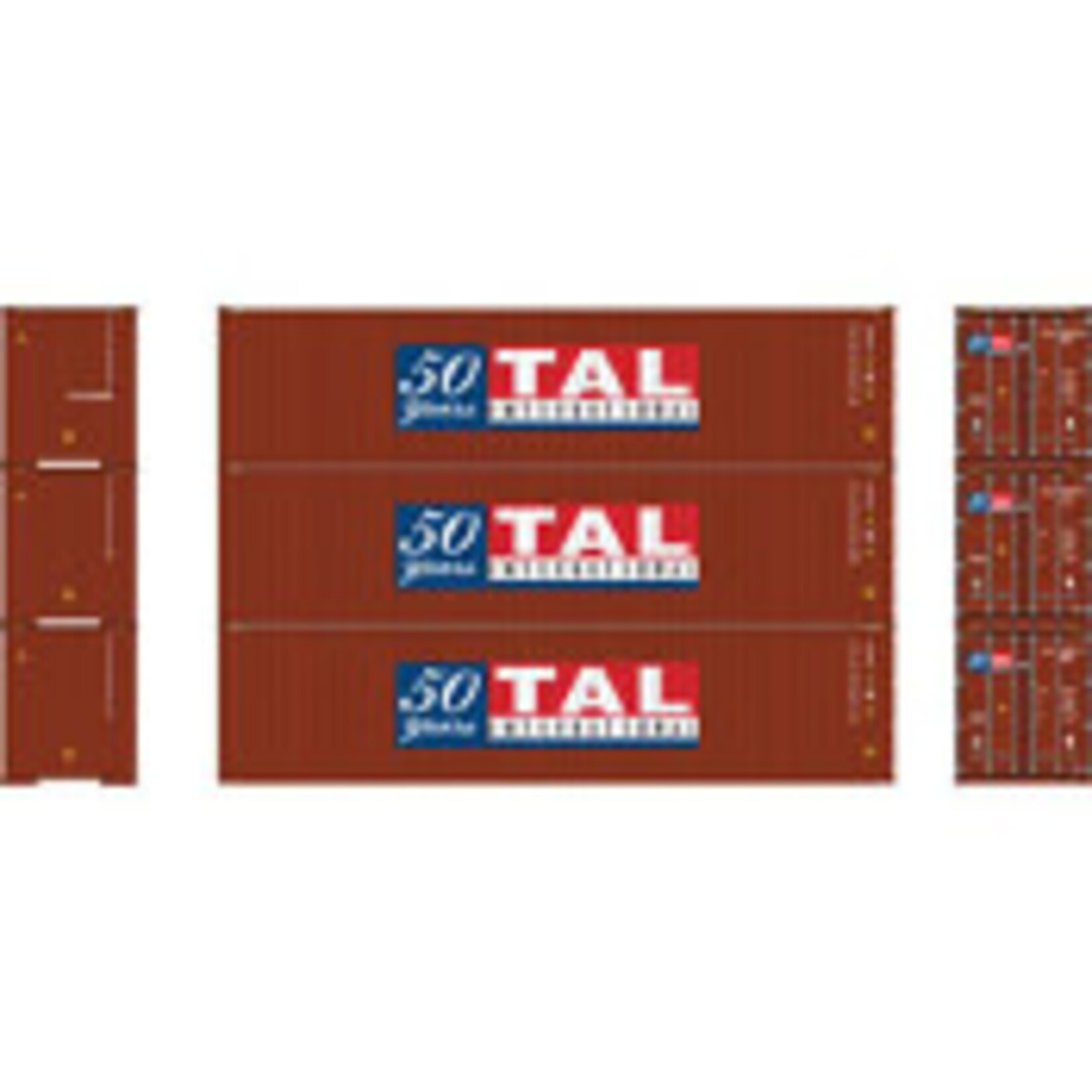 Athearn 29165 HO RTR 40' Container, TAL (3)