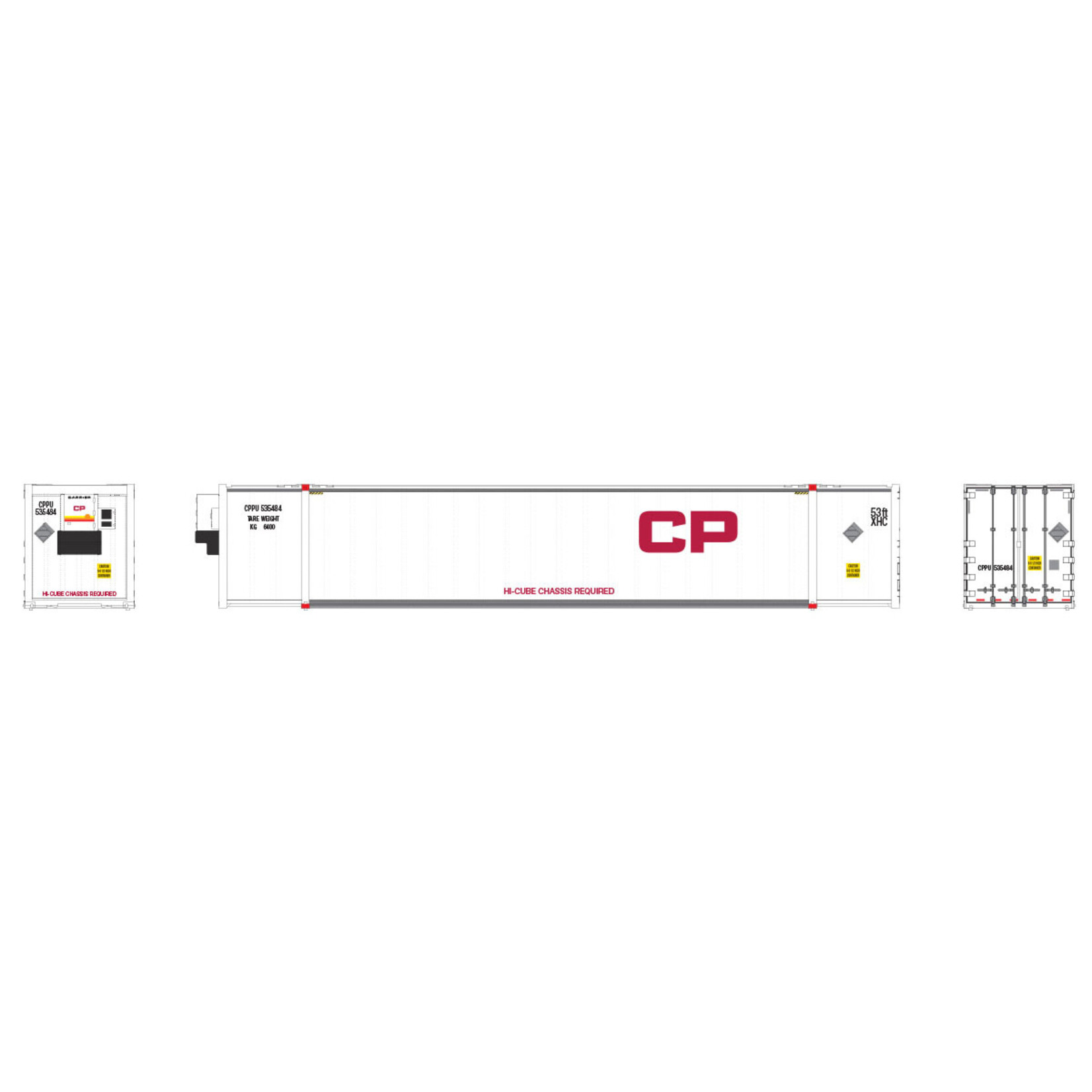 Rapido 402005 HO 53' CP Container 2-Pack