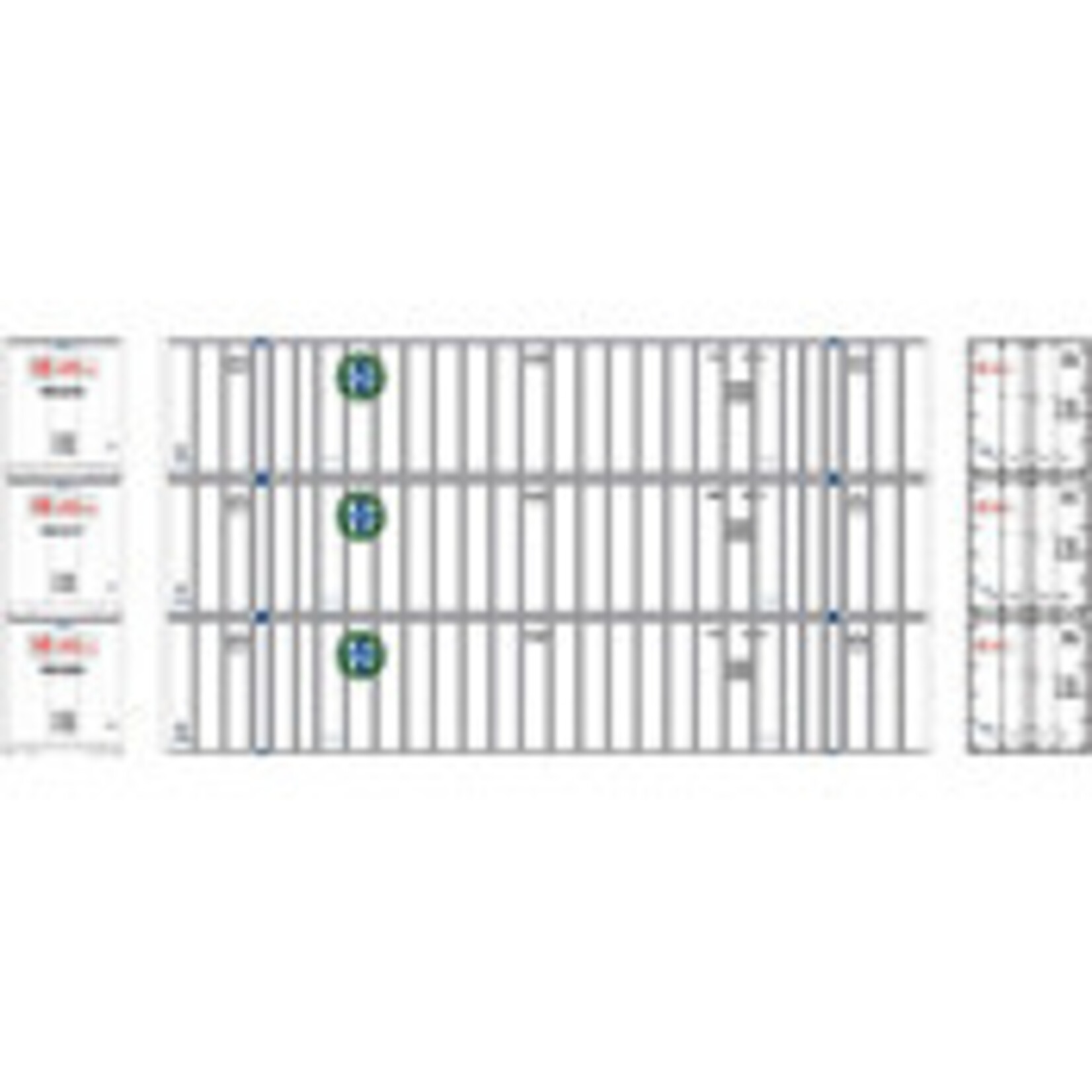 Athearn 72534 HO RTR 53' Stoughton Container, BNSF/Hub 2 (3)