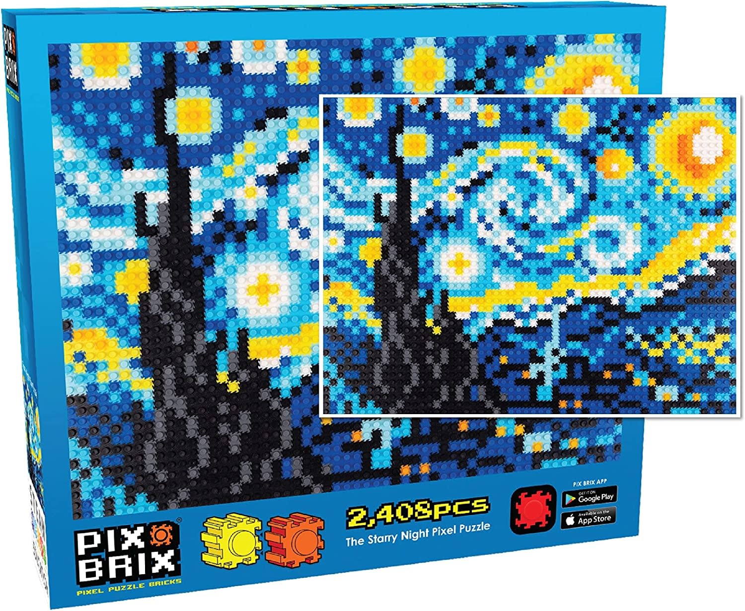 Starry Night Pixel Art Pix Brix