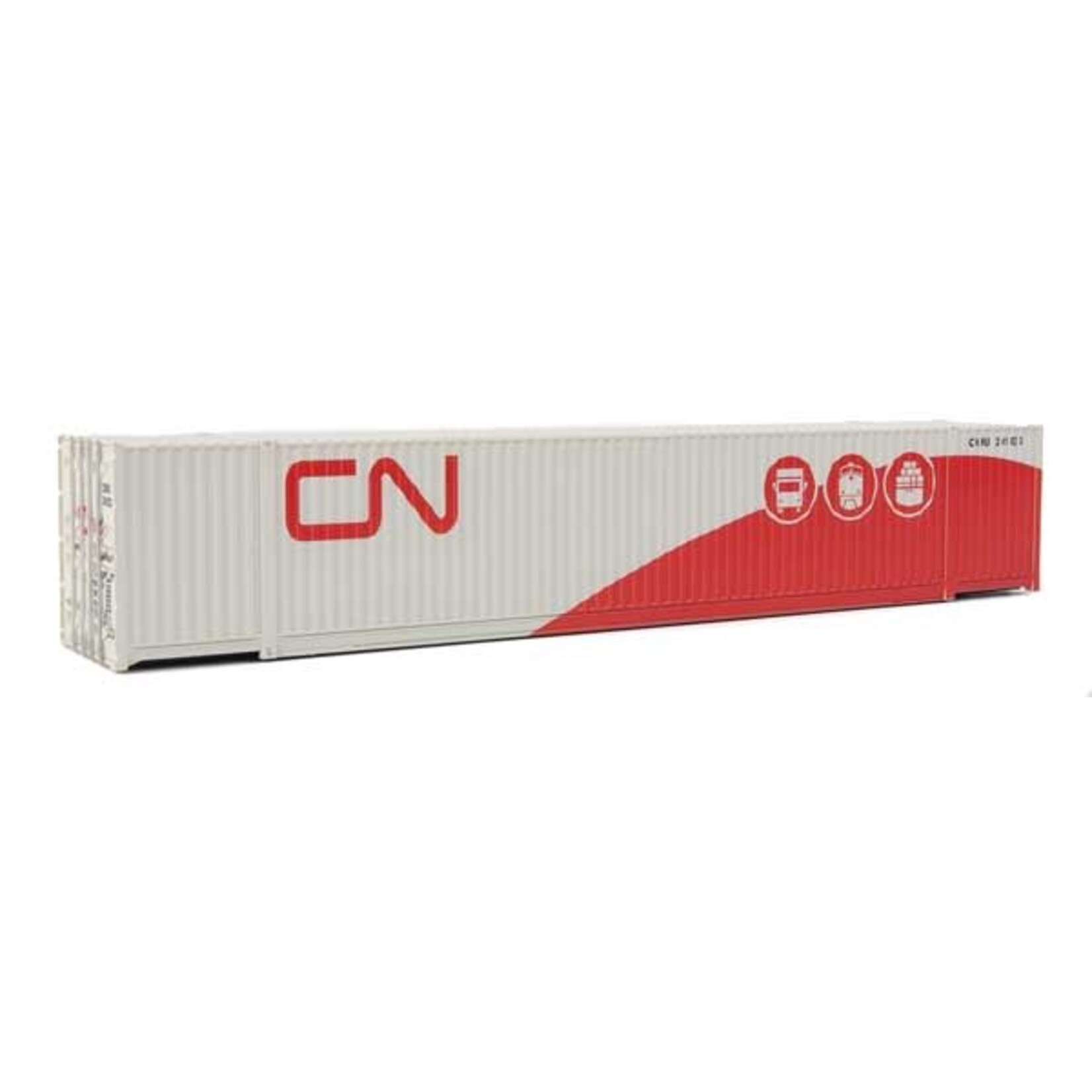 Walthers 9498537 HO 53' Singamas Corrugated-Side Container Canadian National (grey, red)