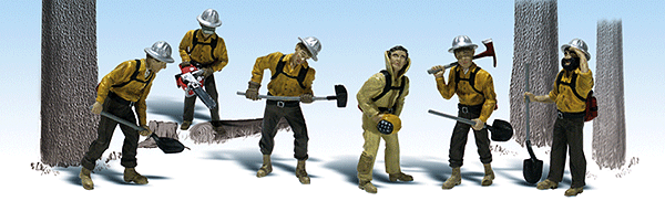 1919 HO Smoke Jumpers Firemen