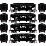 Roundhouse 1292 HO P &WV 2 Bay Hopper 4pk