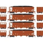 Athearn 15166 HO RTR 40' 3-Bay Ribbed Hopper Load CC (4)