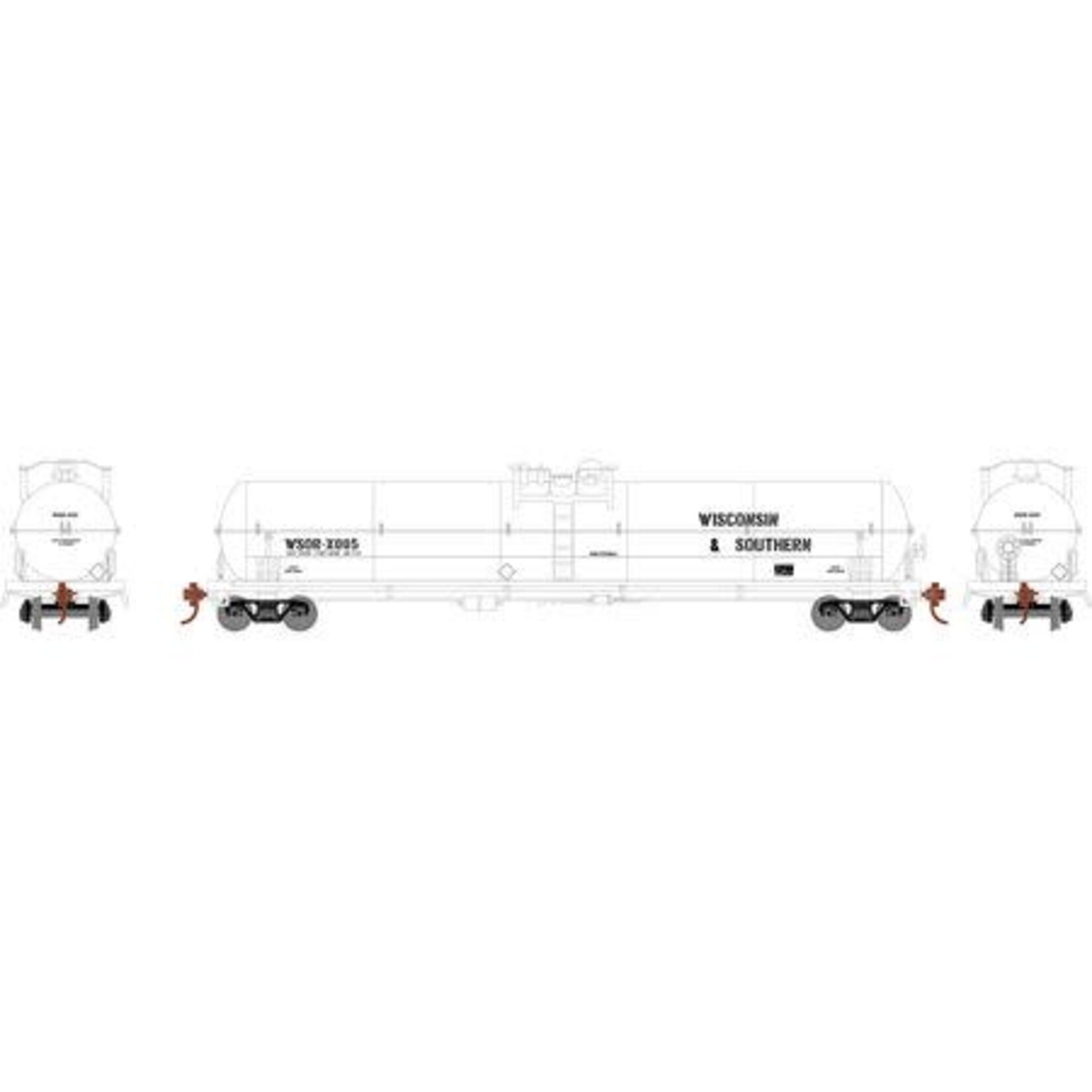 Athearn 16288 HO RTR 62' Tank, WSOR X005