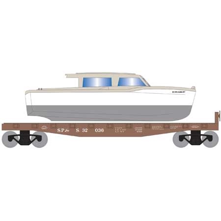 1030 HO 40' Flat w/White Boat, SP&S 32036