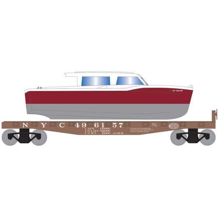 1050 HO 40' Flat w/Red Boat, NYC 496157