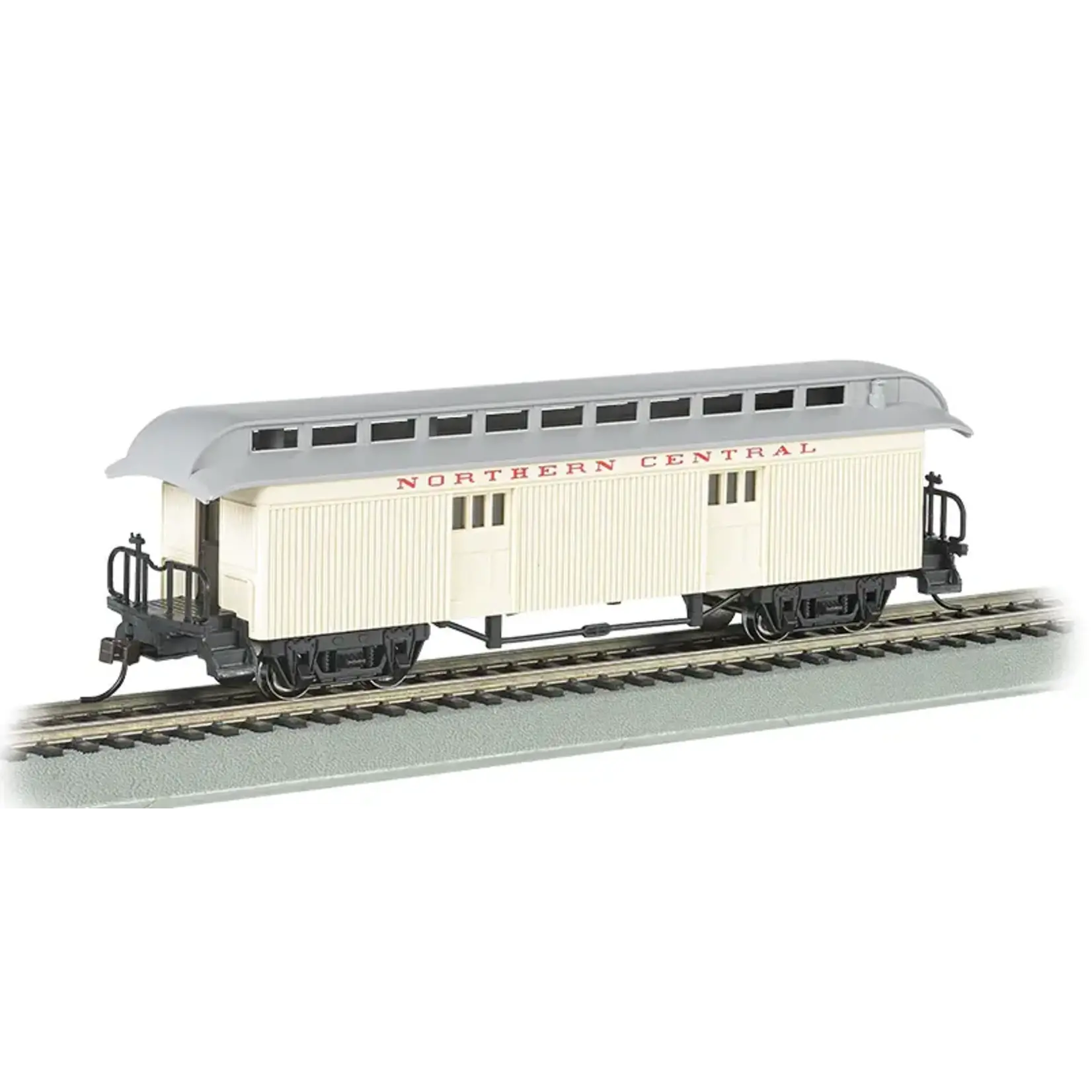 Bachmann 15303 HO Old Time Wood Baggage with Round-End Clerestory Roof