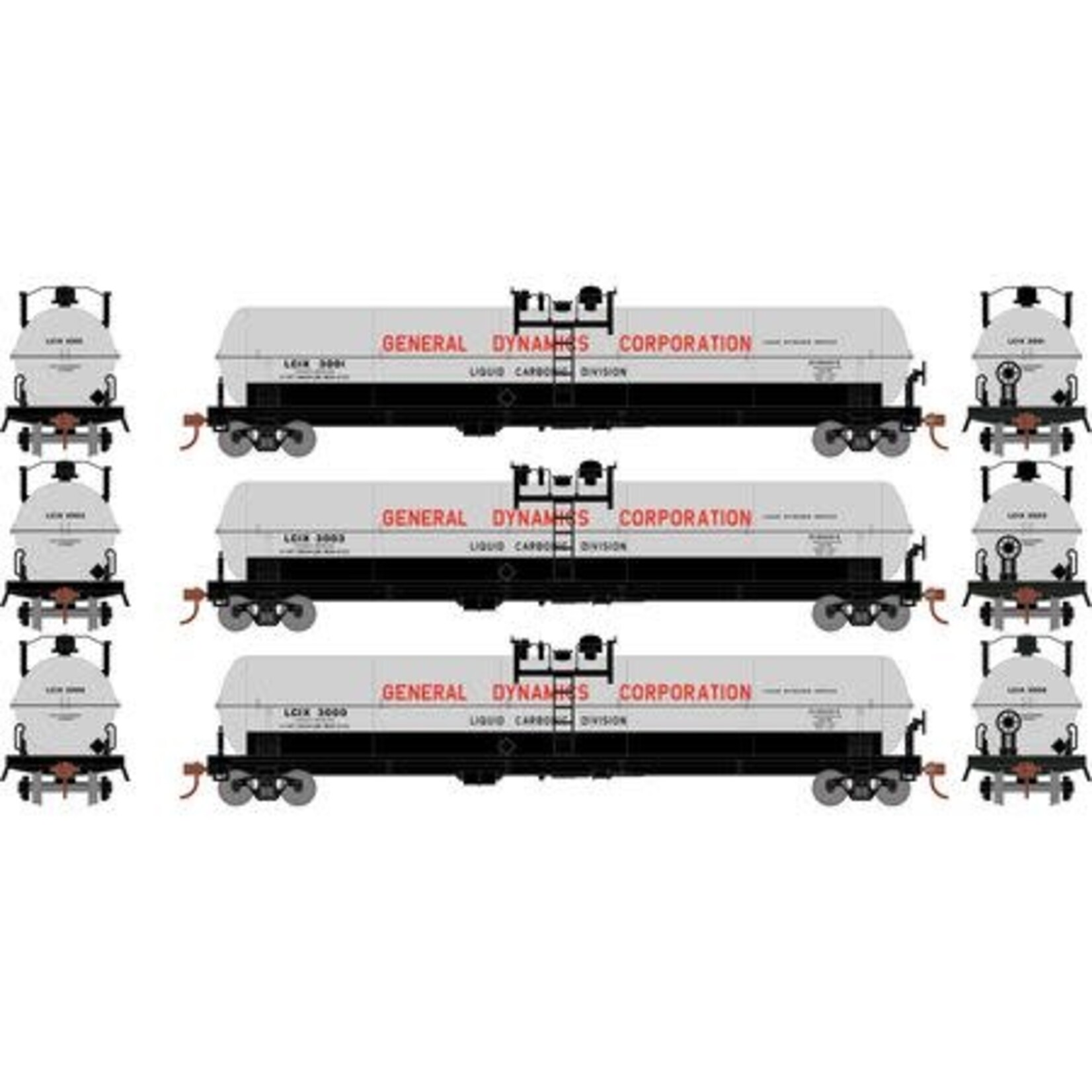 Athearn 16280 HO 62' Tank, LCIX (3)