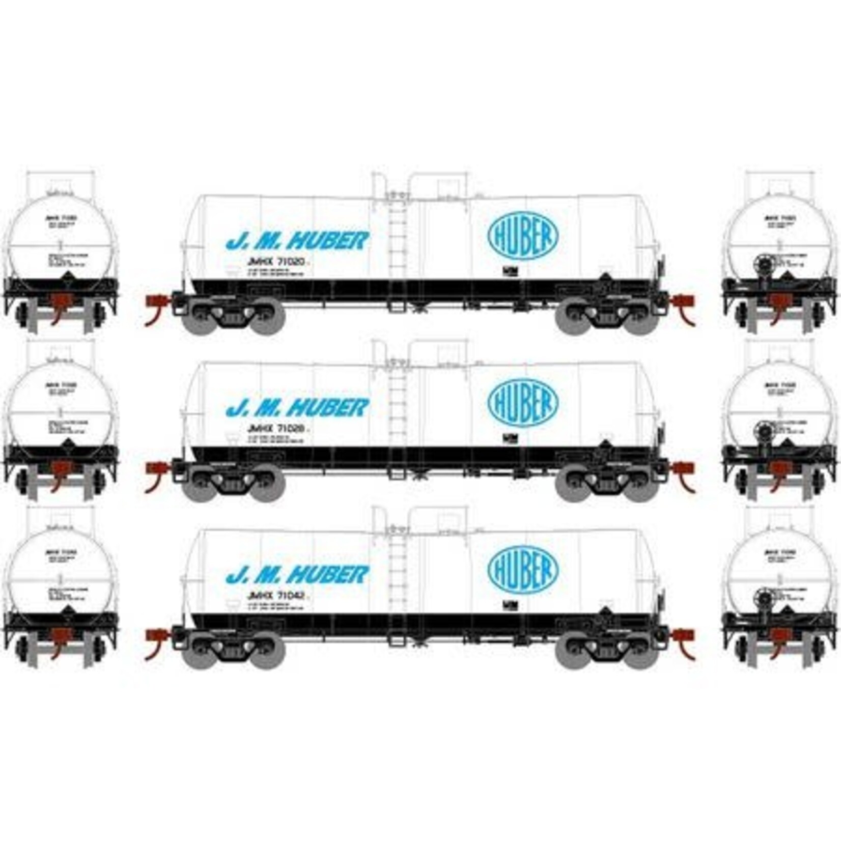 Athearn 16369 HO 16,000-Gallon Clay Slurry Tank, JMXH #1 (3)