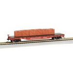 Bachmann 18907 HO 50' Flatcar w/Crated Load Pennsylvania