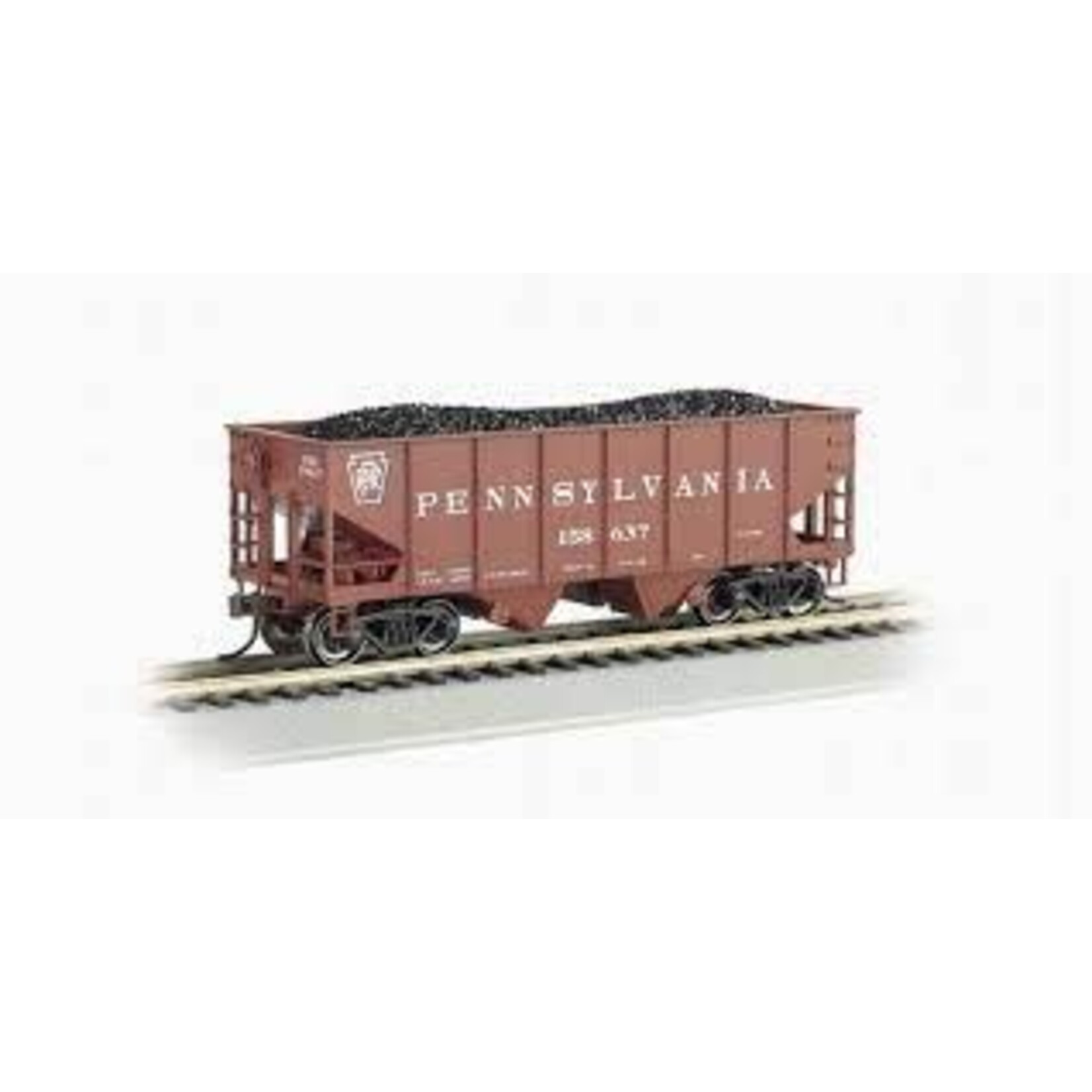 Bachmann 19507 HO 55-Ton 2-Bay Hopper w/Coal Load, Pennsylvania Railroad