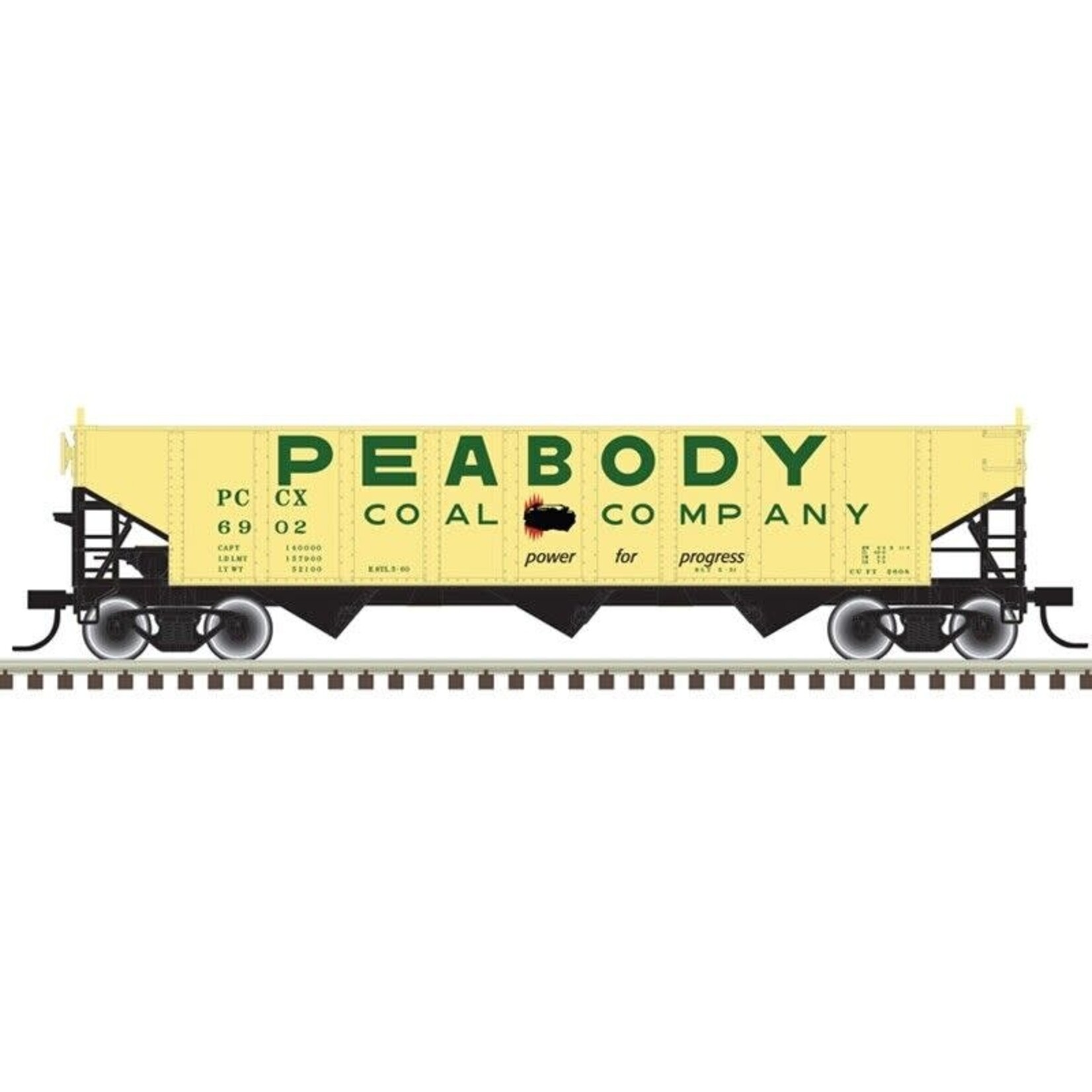 Atlas 20006918 HO, 70 Tn 9 Panel Hopper, PEABODY 6923