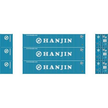 27062 HO 40' Corrugated Low-Cube Container, Hanjin 1(3)