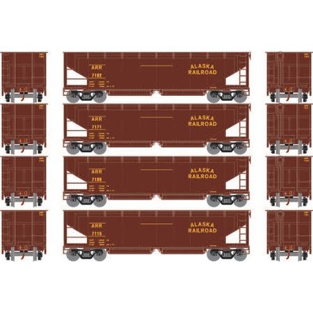 7081 HO Offset Hop Alaska RR 4 cars